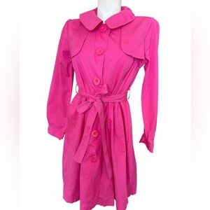 Beverly Hills Polo Club Fuchsia Long Sleeve Trench Coat